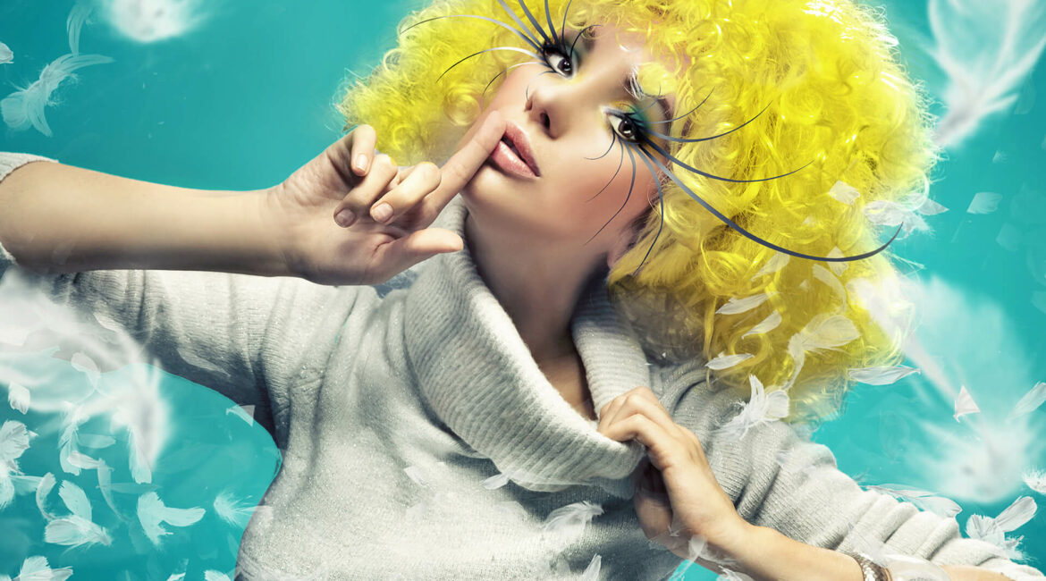 A yellow hair girl
